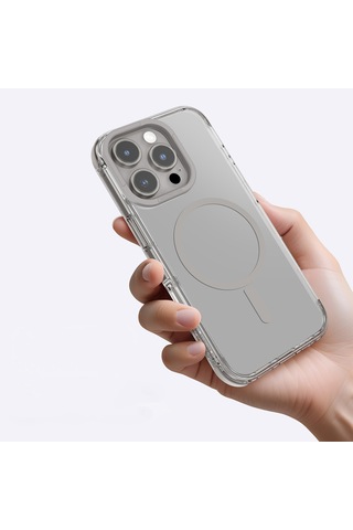Apple Uyumlu iPhone 16 Pro Kılıf Magsafe Şarj Özellikli Amazingthing Omni Serisi Kapak Gri