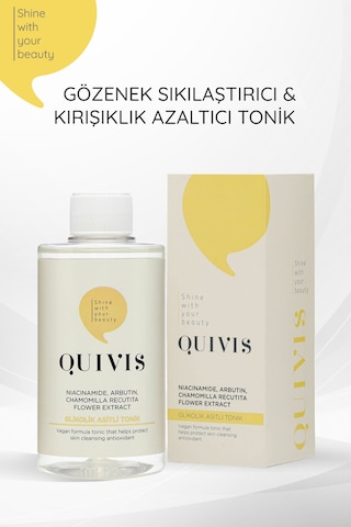 Quivis Gözenek Sıkılaştırıcı Aydınlatıcı Etkili Glikolik Asit Tonik 200 ML