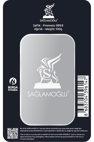 Sanal Kuyumculuk 100 Gram Külçe Gümüş