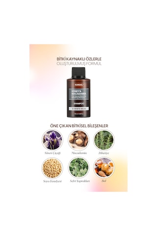 Kırılma Karşıtı Besleyici Bakım Şampuanı Kundal Honey & Macadamia Nature Shampoo 100ml White Musk