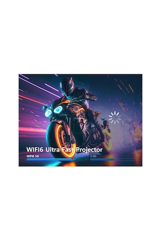 Hy320 Mini Led Projektör 1080p Full Hd & 4k Destek, Wi-fi 6, Bluetooth, Android Smart Siyah