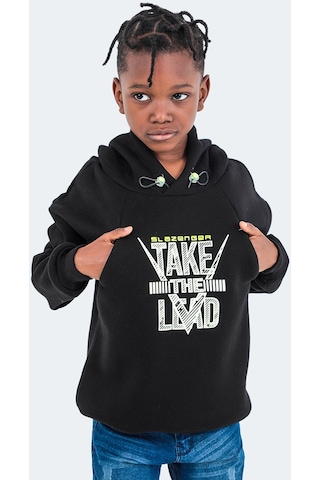 Slazenger DO IN Çocuk Kapüşonlu Siyah Sweatshirt