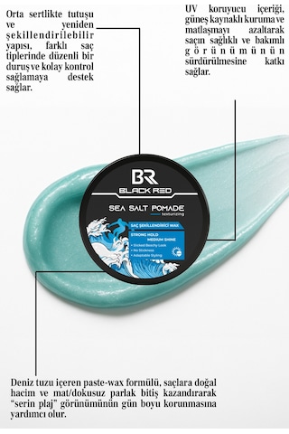 Wax Saç Şekillendirici Wax Sea Salt Pomade Deniz Tuzlu Wax Güçlü Tutuş - 120 ML