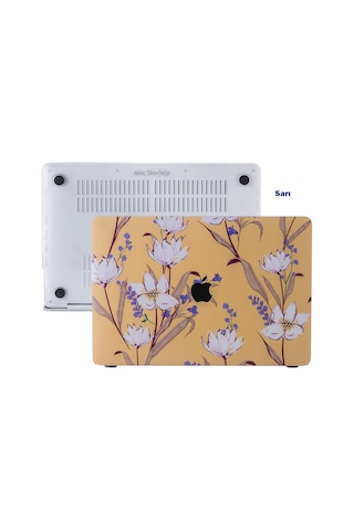 Apple Uyumlu MacBook Air Kılıf HardCase Touch ID A1932 A2179 A2337 Flower04