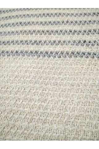 Mandaş Pamuklu Kaymaz Hasır Dokuma Koltuk-çekyat Örtüsü 180x220 - Krem Gri Yeni Krem - Gri