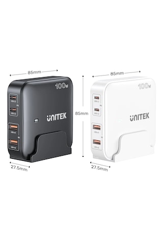 Unitek 100w Masaüstü Gan Şarj İstasyonu Beyaz P1229awh