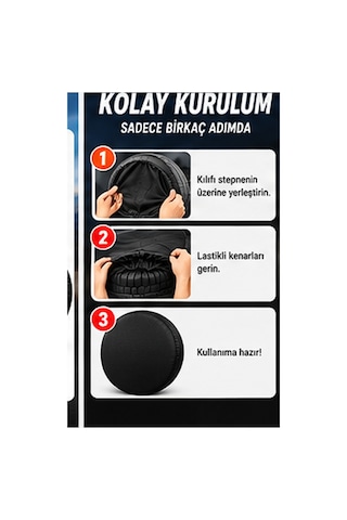 Trobus Jeep Cherokee / Liberty Kj 2002-2007 17-18 İnç Stepne Kılıfı Siyah