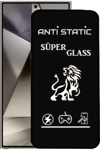 Samsung Galaxy Uyumlu S25 Ultra Tam Kaplayan Anti Statik Dayanıklı Süper Cam Ekran Koruyucu