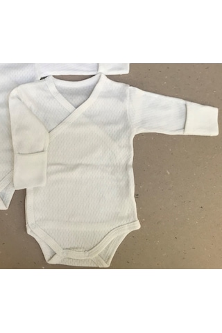 Özdemirlitekstil Bebelino Çıtçıtlı Badi Kruvaze (3'Lü Paket) (456374784) Krem