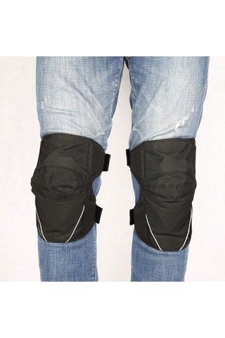 Springsun M Beden Sürüş Dizlikleri - Ayarlanabilir, Siyah, Oxford Kumaşı + Pu Malzeme