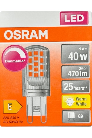 Osram 4w 40w 2700k Sarı Işık G9 Duylu Dim Edilebilir Led Kapsül Ampul