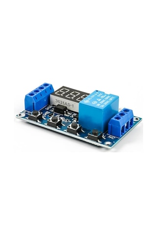 Zaman Ayarlı Geciktirmeli Röle Kartı Led Ekran 6-30V Micro USB Girişli