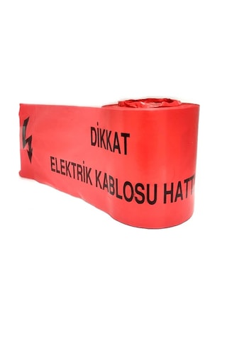 Safety Dikkat Elektrik Kablosu Hattı Bandı Emniyet Şeridi 15cm X