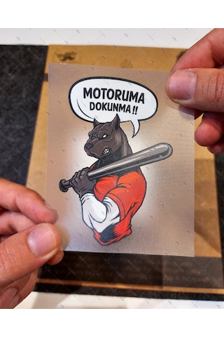 Wrn35 Motoruma Dokunma Kizgin Pitbull Sticker