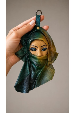 El Yapımı Deri Maske Duvar Süsü Bohem Ev Dekoru 68613932