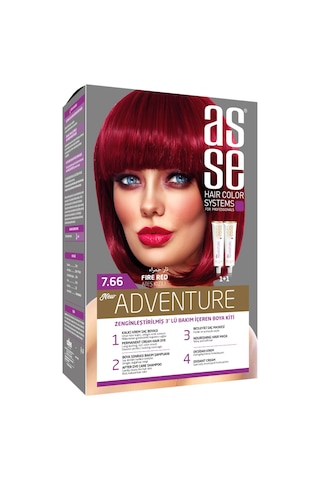 Asse Adventure Set Saç Boyası 7.66 Ateş Kızılı