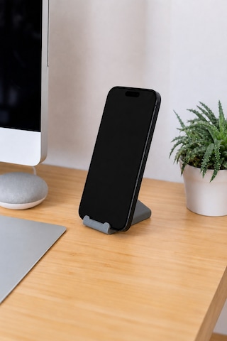 Tarzını Seç 3 Ü 1 Arada Mini Telefon Tutucu Anahtarlık Charm 2'li Set Gri 3,5 7 1 Cm