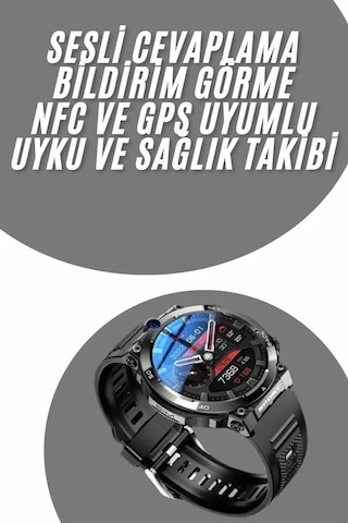 Akıllı Saat Yeni Model Sesli Asistan Bildirim Görme Bluetooth Bağlantılı Müzik Dinleme Farklı Renk Seçenekleri Mevcut
