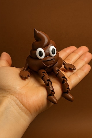 3dprototürk Kaka Emojisi Eğlenceli Banyo Dekoratif Figür Seti