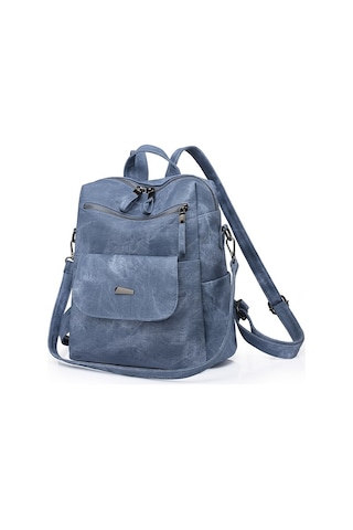 Çanta Büyük Kapasiteli Kadın Sırt Çantası Omuz Çantası Kadın mavi