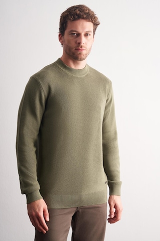 İmza Açık Yeşil Yarım Balıkçı Yaka Uzun Kol Cepsiz Comfort Fit Casual Pamuklu Triko Kazak 1012255203 Açık Yeşil