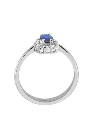 Sirius Pırlanta Ve Oval Safir Taşlı Anturaj Yüzük 0817R0126