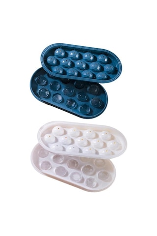 Buz Topu Yapma Kalıbı Buz Küpü Kokteyl Buzmatik Plastik 13 Gözlü Çok Renkli