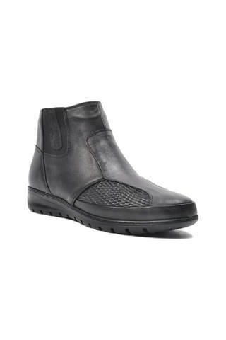 Voyager 7690 Kadın Deri Comfort Bot Siyah