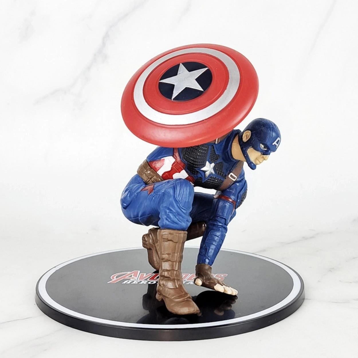 Marvel Avengers Yenilmezler Captain America Özel Stantlı Oyuncak Figür Karakter Masaüstü Biblo Seti Marvel - Avengers