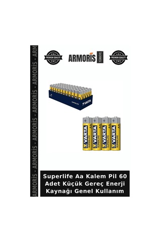 Superlife Aa Kalem Pil 60 Adet Küçük Gereç Enerji Kaynağı Genel Kullanım