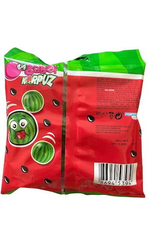 Karpuz Aromalı Toz Dolgulu Balonlu Sakız 80 G. 15 Adetli