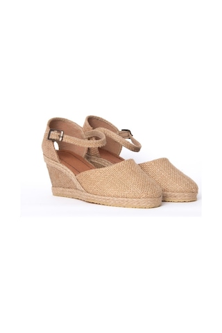Star Tombis Gerçek Elişi Hasırlı Keten Espadril Dolgu Topuk Handmade Hasır