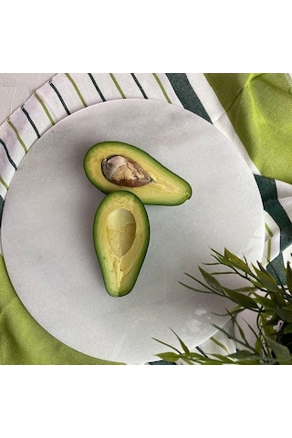 Akayev Mermer 30 Cm Beyaz Yuvarlak Sunum Tabağı Beyaz