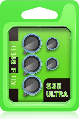Samsung Galaxy Uyumlu S25 Ultra Raze Metal Kamera Lens - Mavi