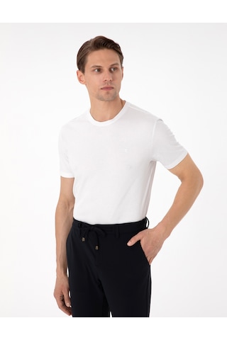 Pierre Cardin Erkek Ekru Tişört Basic 50306980-vr019 Ekru
