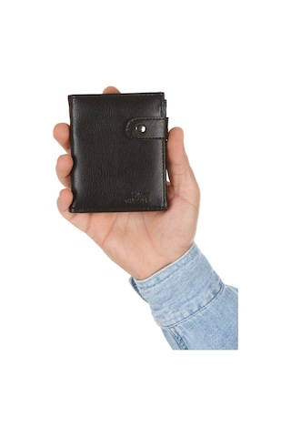 Newish Polo Erkek Deri Bozuk Para Hazneli Kartlık Cüzdan 10x12cm New179 Siyah