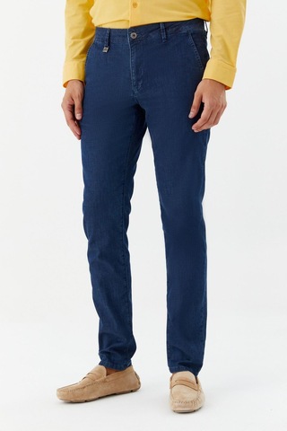 Sabri Özel Chino Erkek Denim Mavi