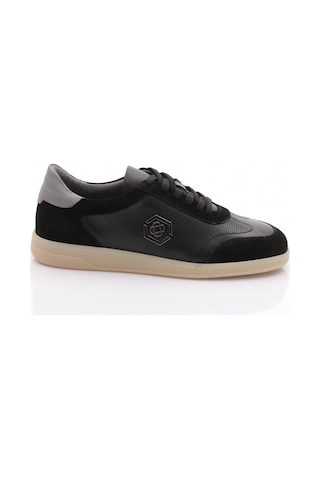 Dgn 6241 Erkek Bağcikli Sneakers Ayakkabi Siyah Süet