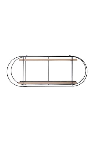 Fullreyon Dekoratif 2 Raflı Duvar Rafı Siyah