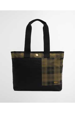 Barbour Mya Patchwork Kol Çantası Bk11 Black/olive Check Siyah