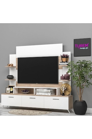 Ay 3 Çekmeceli Tv Ünitesi Mdf Siyah