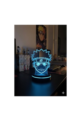 Naruto 3d Led Lamba Anime Severler İçin Renkli Masa Lambası Çok Renkli