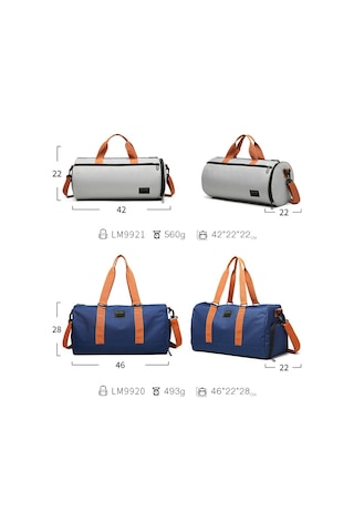 Sones Büyük Kapasiteli Kuru Ve Islak Ayırma Su Geçirmez Spor Çantası Elde Taşınabilir Günlük Yoga Çantası, Renk: 9920 Mavi