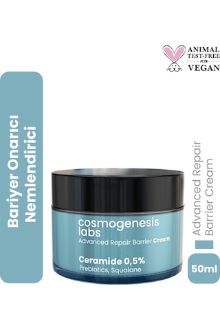 Cosmogenesis Labs Bariyer Güçlendirici Yüz Kremi 50ml - Su Bazlı Nemlendirici Yatıştırıcı Vegan (Prebiyotik - Skualen)