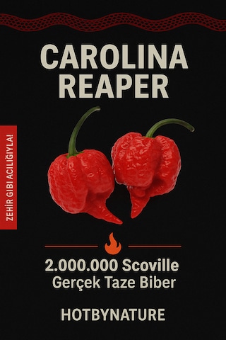 Carolina Reaper Pepper / 2,5 Milyon Scoville - Gerçek Taze Acı Biber