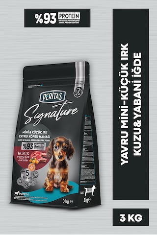 Peritas Signature Kuzulu Küçük Irk Yavru Köpek Maması 3 KG