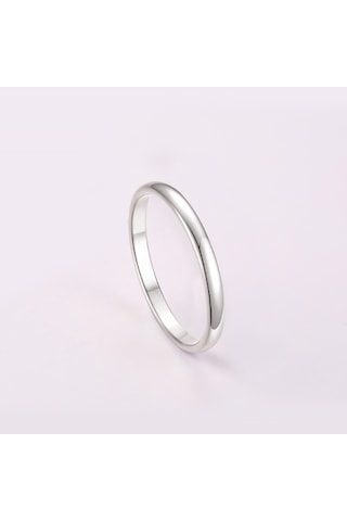 Chavin 2 Mm. Söz Nişan Gri Bayan Erkek Çelik Yüzük Eh23By