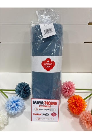 Cotton Box Koyu Petrol Battal Çift Kişilik Lastikli Çarşaf Seti 180x200 Çok Renkli