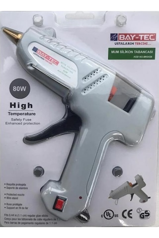 Bay-tec Mk0438 Sıcak Sılıkon / Mum Silikon Tabancası Kalın 80w