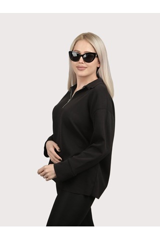 Zarif Fermuarlı Sweatshirt 001
